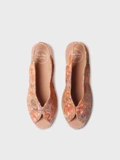LAILA-LL - Women's multicolour leather peep toe espadrille