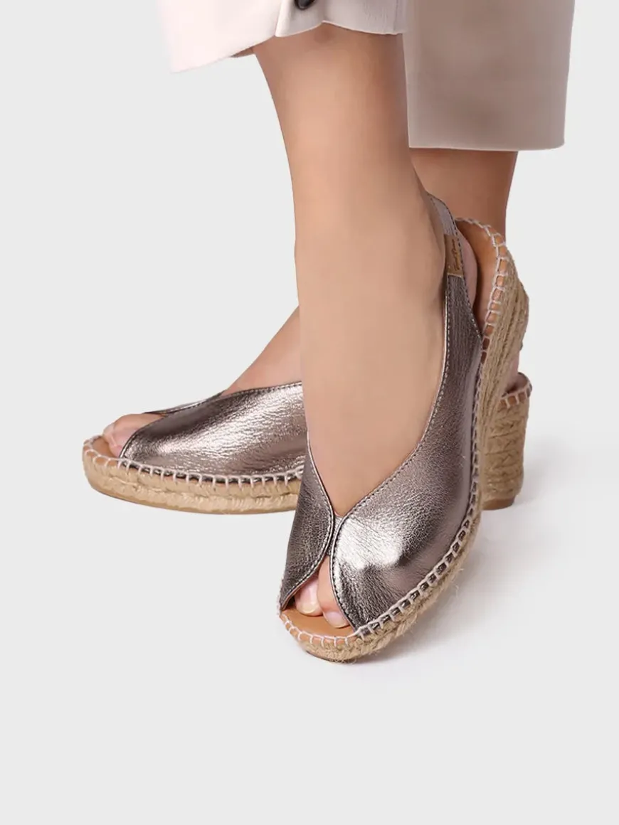 LAILA-P - Wedge espadrilles peep toe style