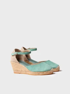 LLORET-5 - Women's closed leather espadrilles