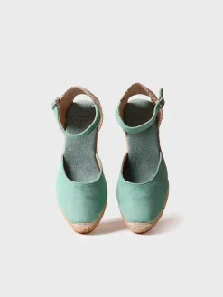 LLORET-5 - Women's closed leather espadrilles