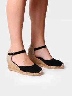 LLORET-5 - Women's closed leather espadrilles