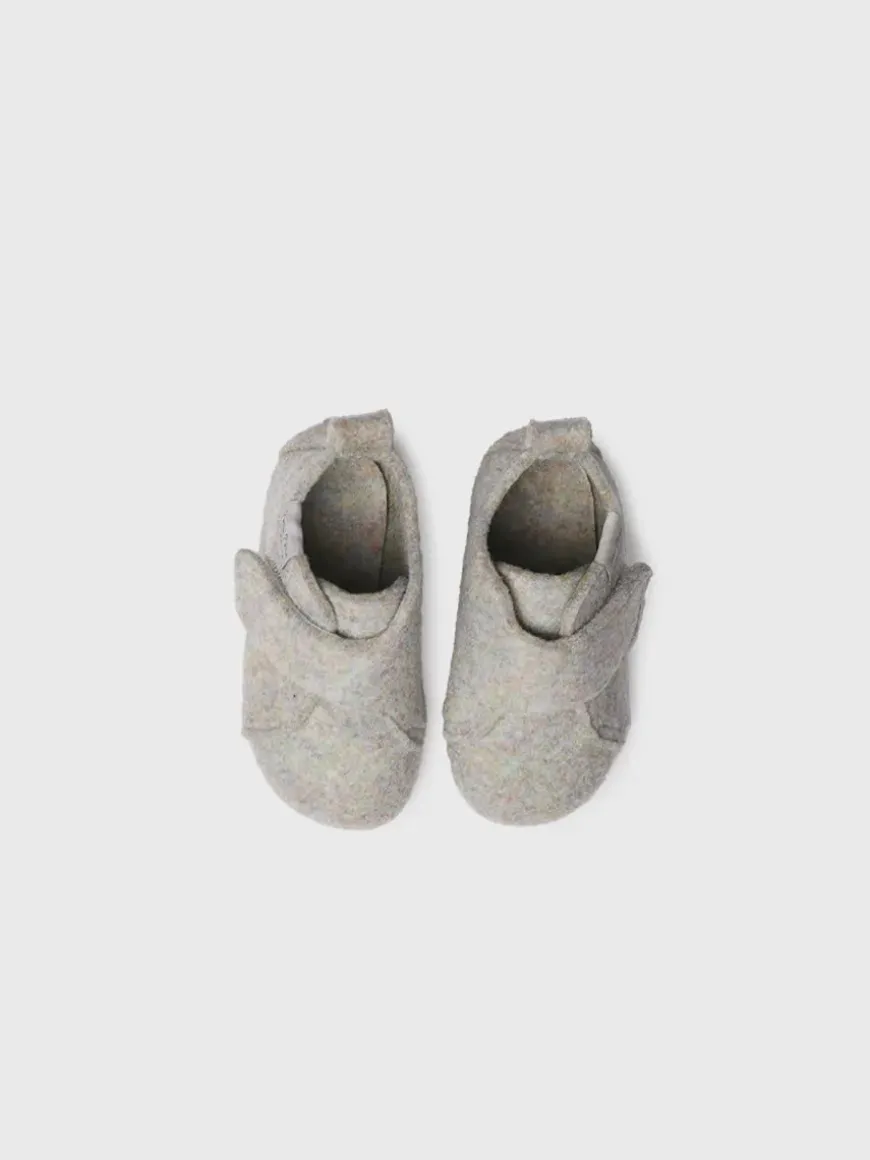 LUMI-FR - Slippers for children and babies in recycled navy blue felt