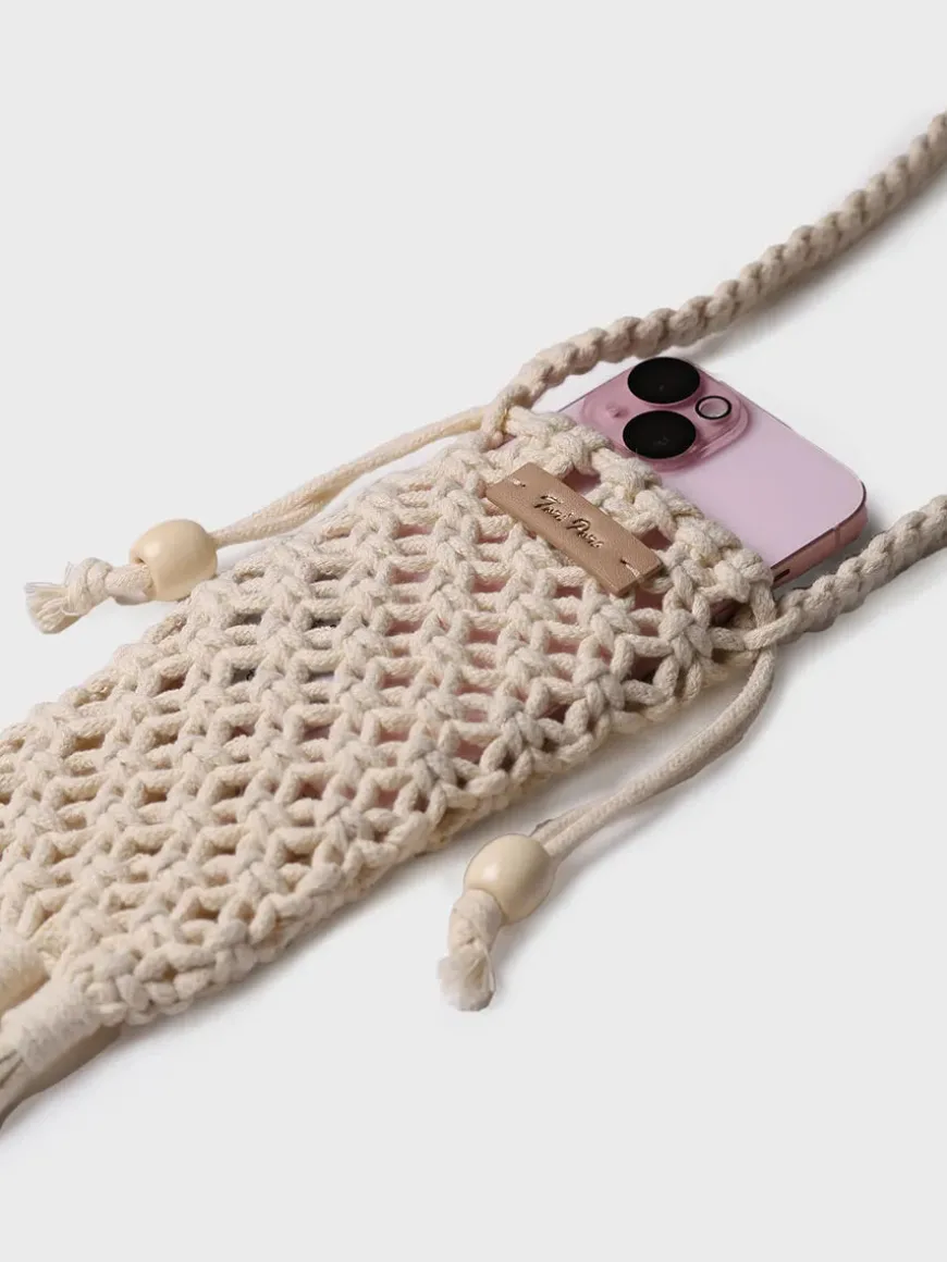 MAGALI - Crochet mobile bag with fringes and side closures