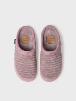 MALU-OD - Women's clog-style slipper in felt and synthetic fur