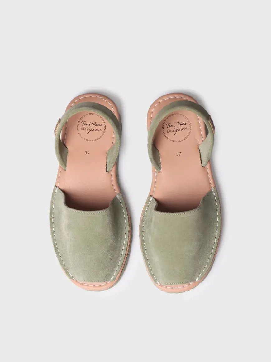 MAO-QT - Women's classic menorquine sandals in split leather