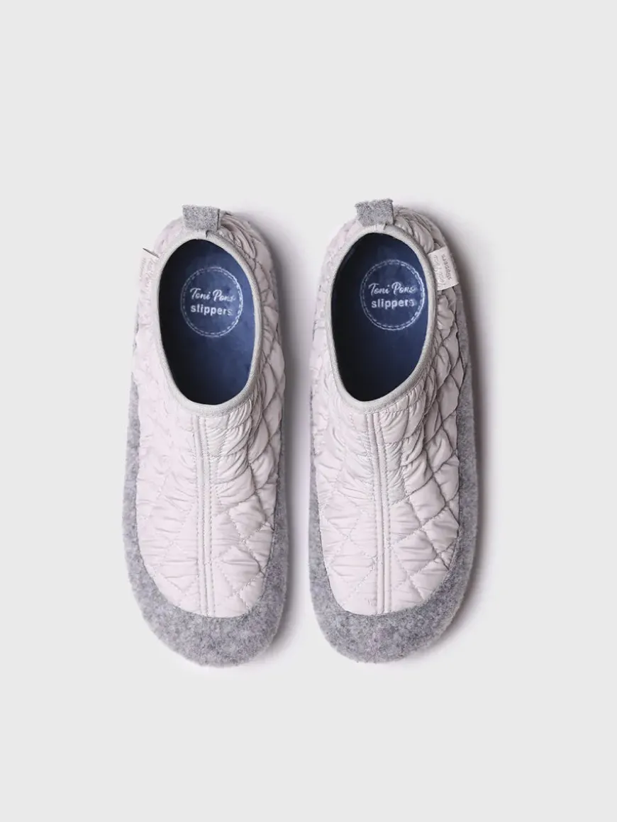MARE-UM - Women's slippers in felt and padded fabric