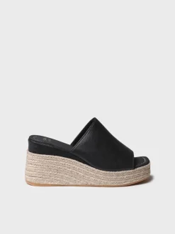 MARLENE - Women's backless espadrille in suede with wedge