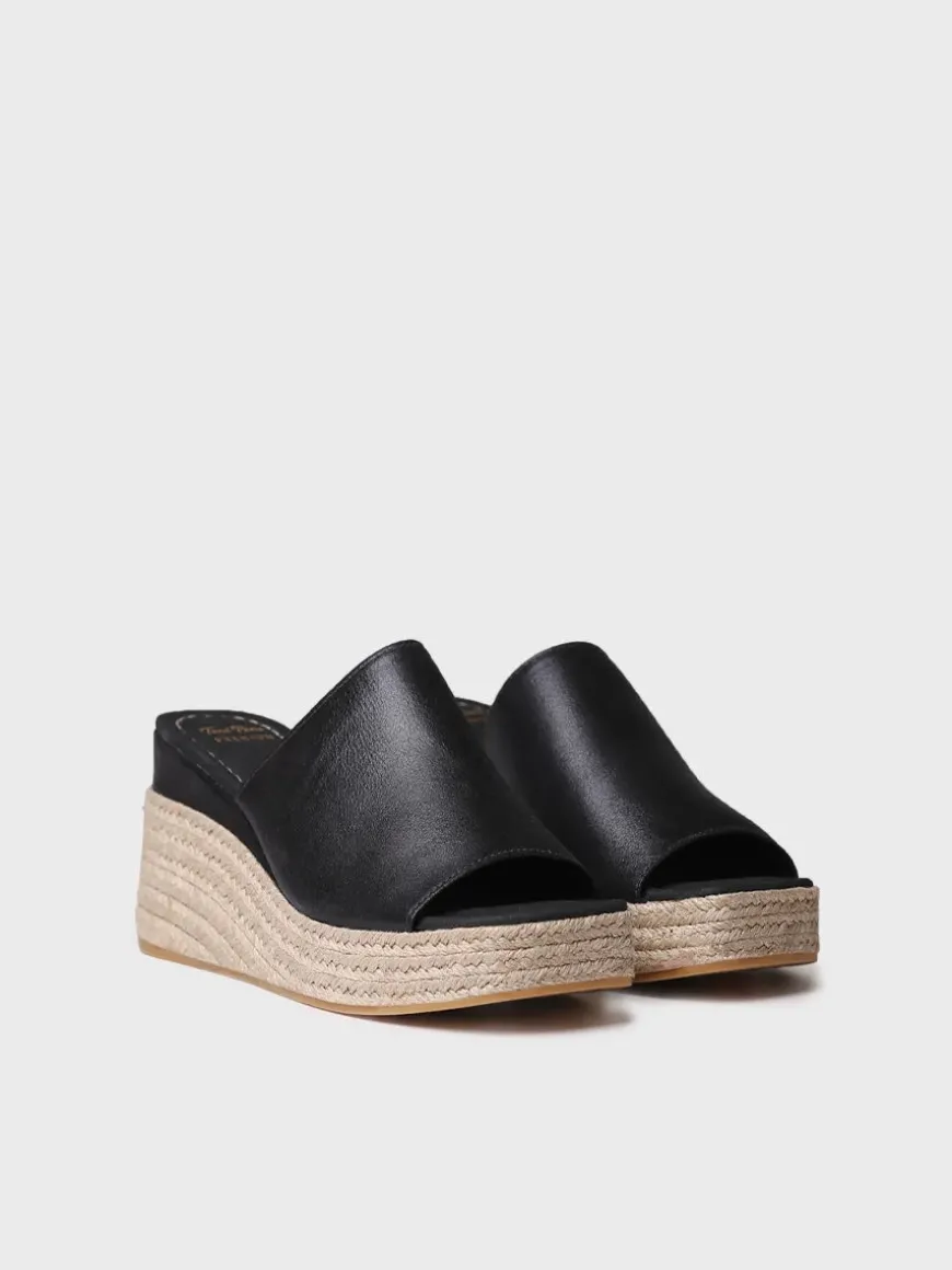 MARLENE - Women's backless espadrille in suede with wedge