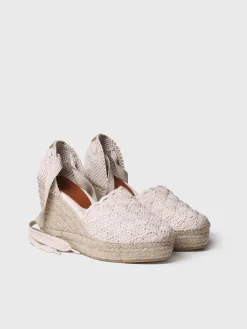 MARTINA - High wedge espadrilles with ribbons