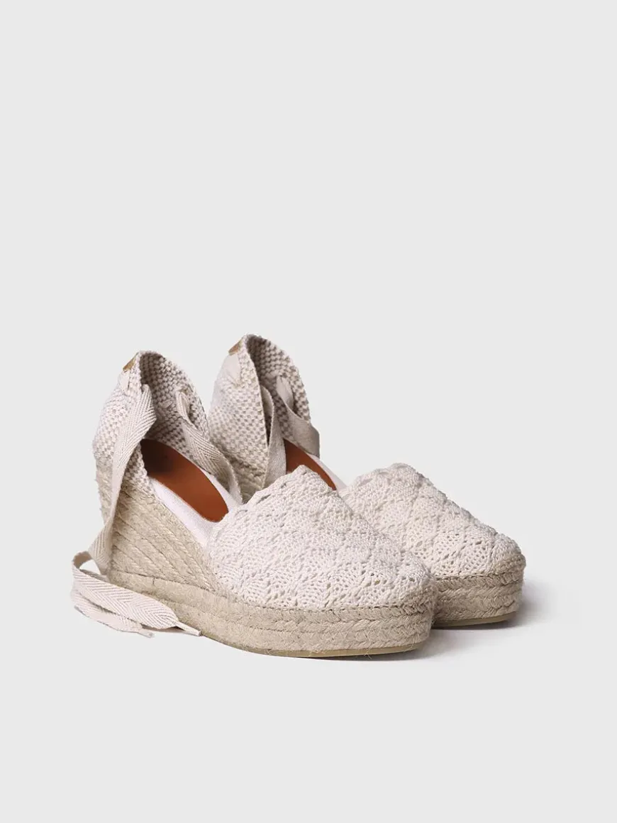 MARTINA - High wedge espadrilles with ribbons