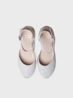 MATILDA - Split leather espadrilles with wedge for brides - MATILDA