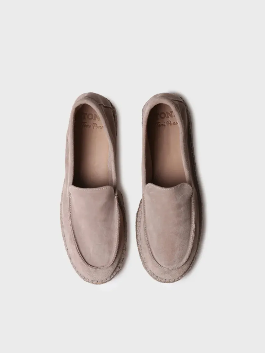 MAX - Closed men's espadrille in suede with jute sole