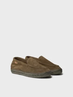 MAX - Closed men's espadrille in suede with jute sole