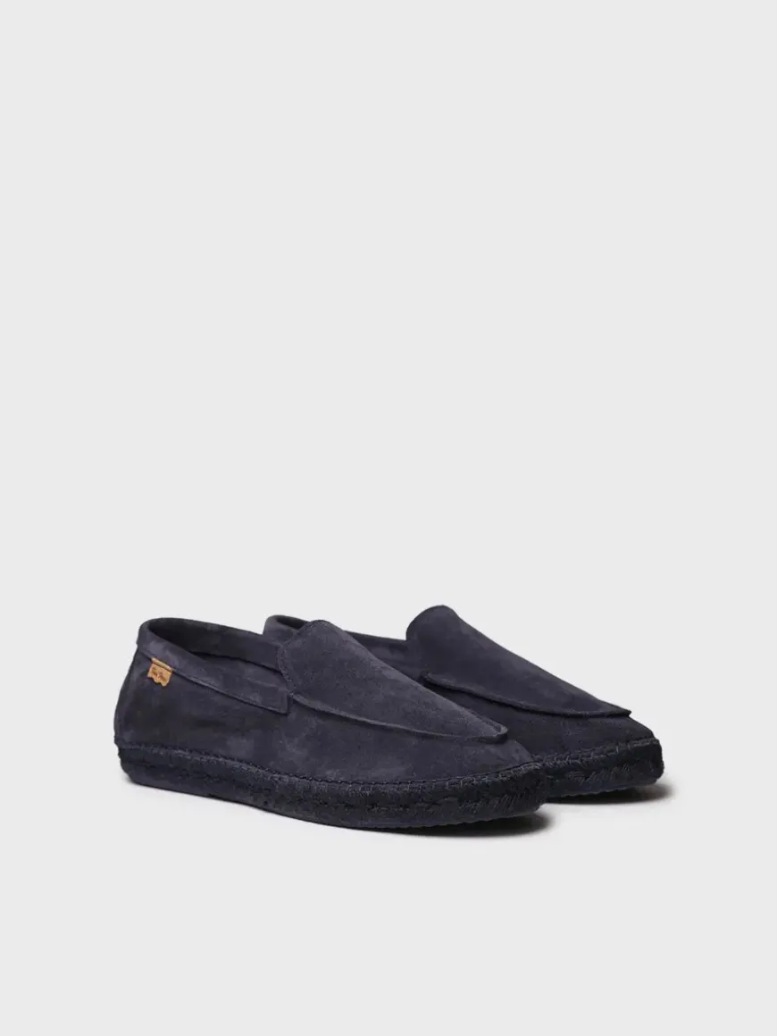 MAX - Closed men's espadrille in suede with jute sole