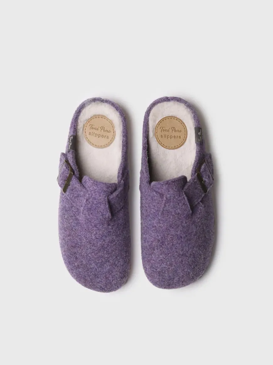 MIMA-FP - Women's clog-style slipper with buckle