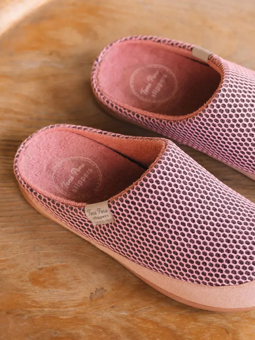 MINA-GC - Women's clog-type house slipper in mesh-like fabric