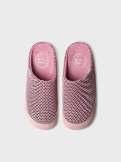 MINA-GC - Women's clog-type house slipper in mesh-like fabric