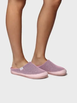 MINA-GC - Women's clog-type house slipper in mesh-like fabric
