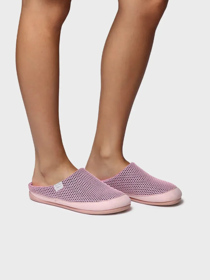 MINA-GC - Women's clog-type house slipper in mesh-like fabric