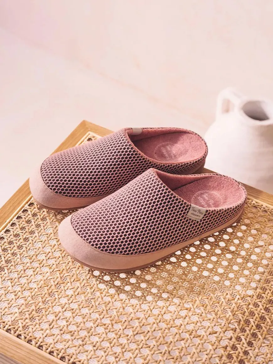 MINA-GC - Women's clog-type house slipper in mesh-like fabric