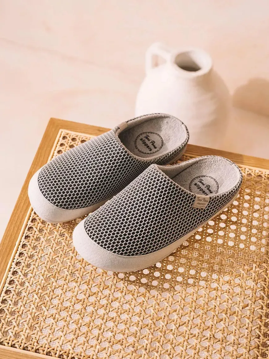 MINA-GC - Women's clog-type house slipper in mesh-like fabric