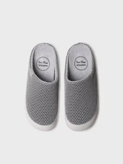 MINA-GC - Women's clog-type house slipper in mesh-like fabric