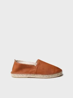 MINO - Closed men's espadrille in leather with jute sole