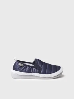 MINSK-TK - Women's navy blue padded fabric slipper