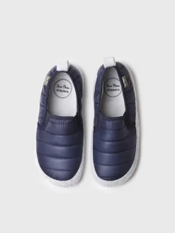 MINSK-TK - Women's navy blue padded fabric slipper