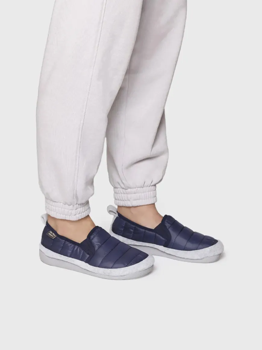 MINSK-TK - Women's navy blue padded fabric slipper