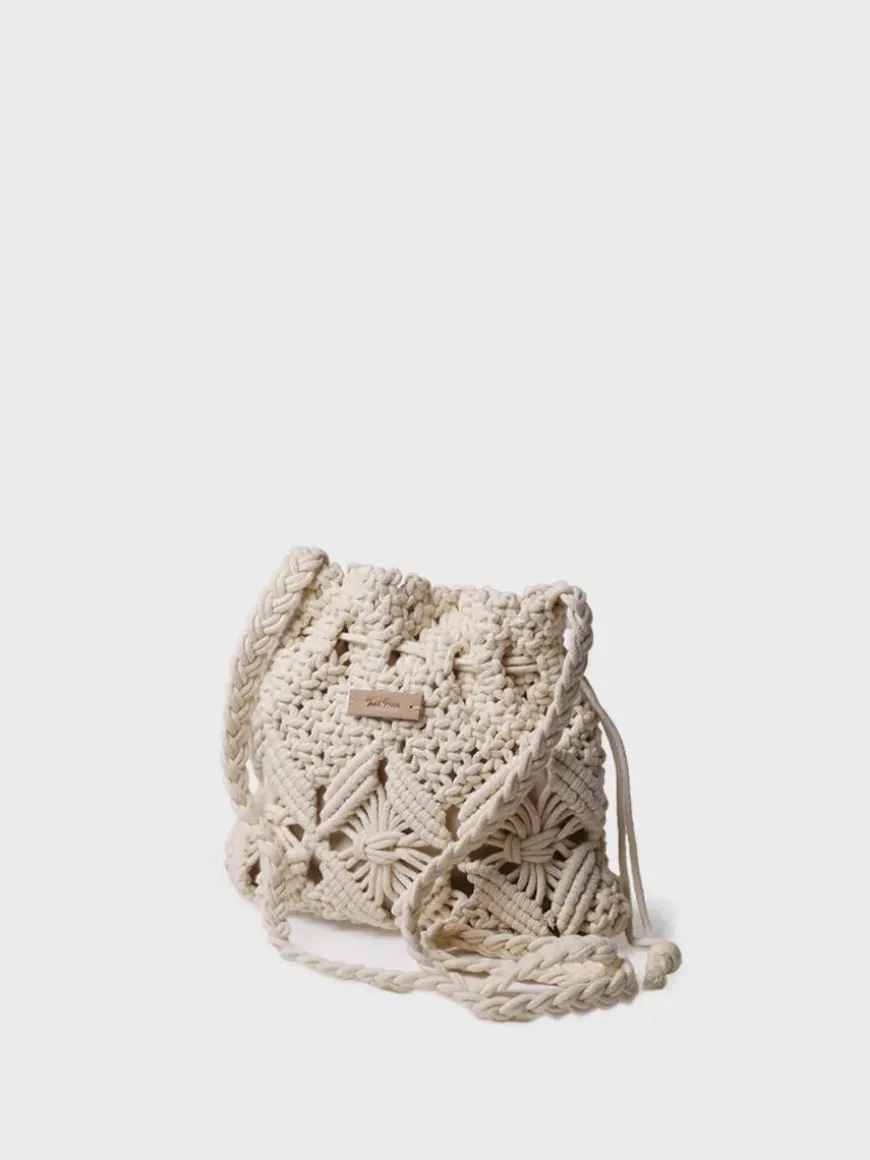MIREIA - Macramé bucket bag