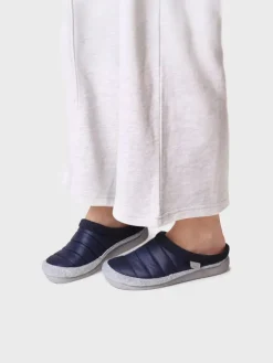 MORA-TK - Women's clog-style slipper in padded fabric and felt