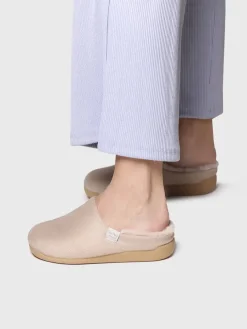 MOSUL-BD - Women's house slipper made of brown fabric