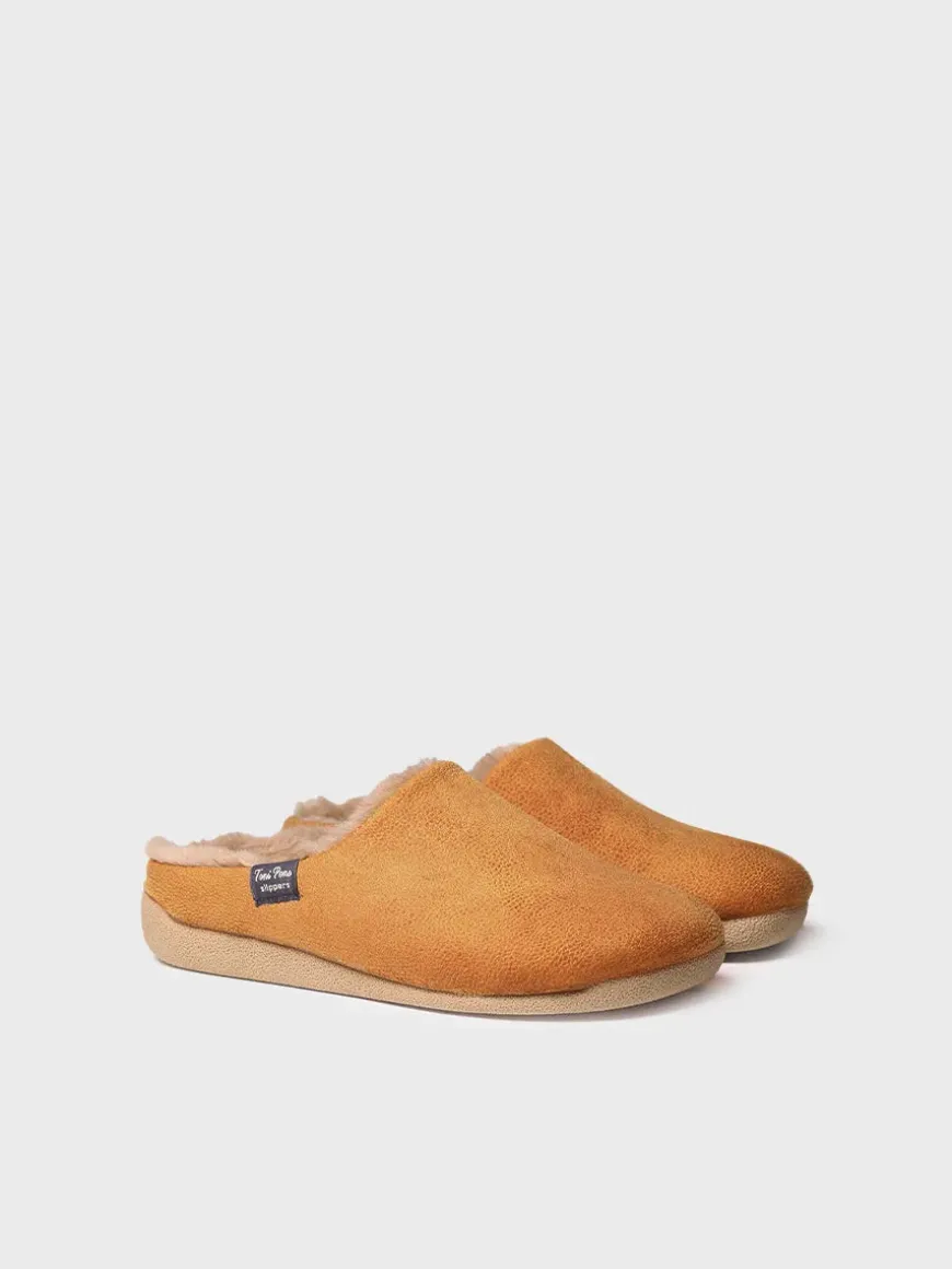 MOSUL-BD - Women's house slipper made of brown fabric