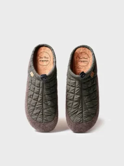 NADIR-UM - Men's clog-style shoe in padded fabric and felt