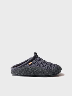 NADIR-UM - Men's clog-style shoe in padded fabric and felt