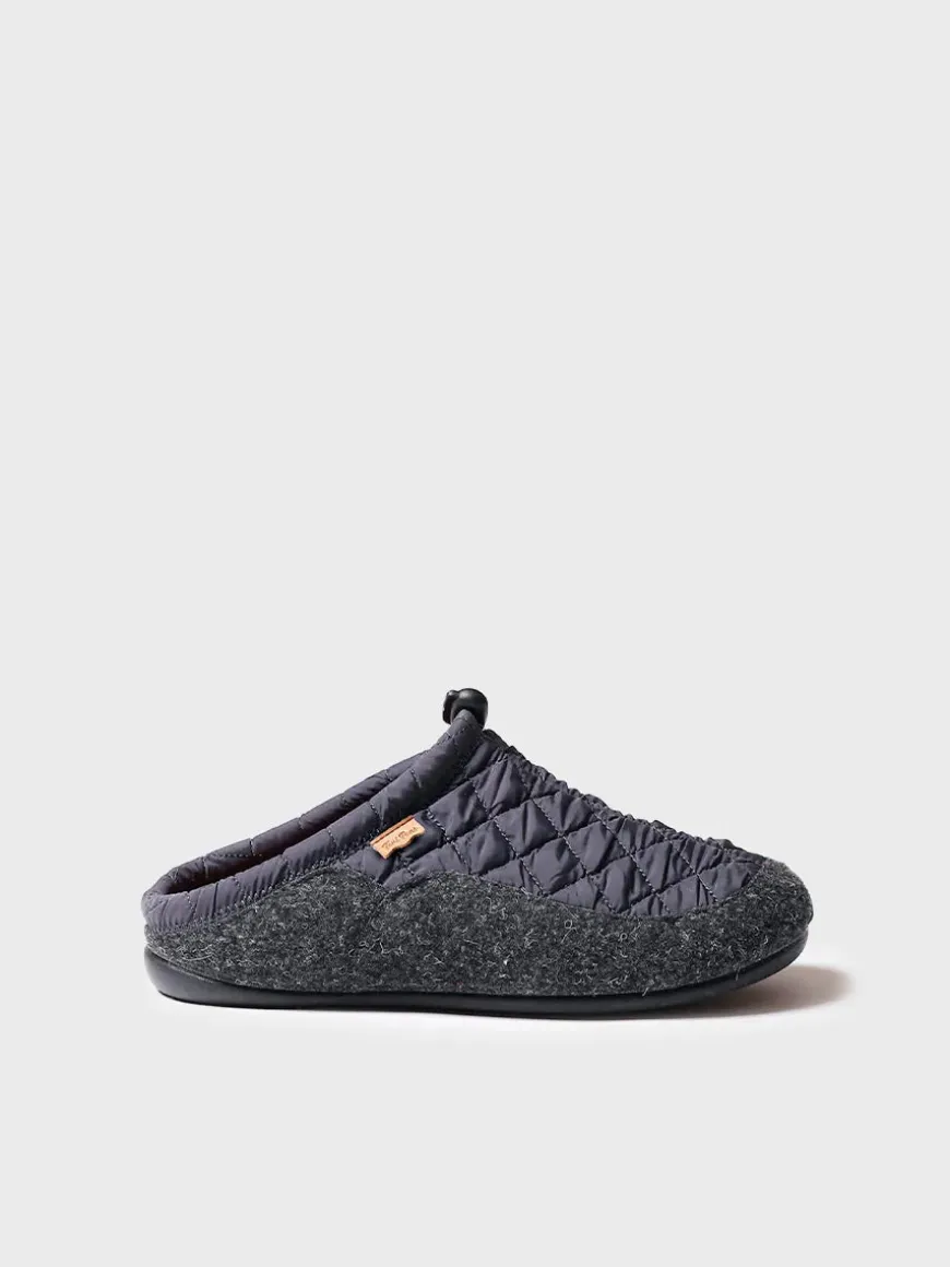 NADIR-UM - Men's clog-style shoe in padded fabric and felt