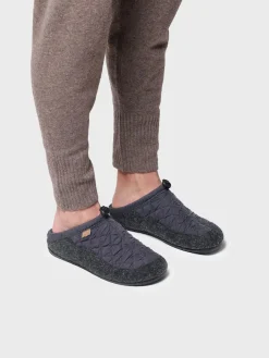 NADIR-UM - Men's clog-style shoe in padded fabric and felt