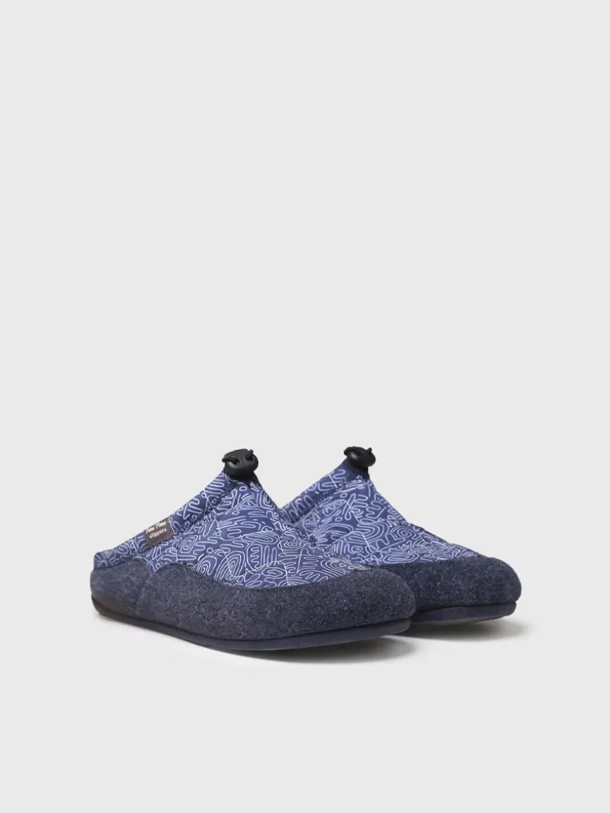 NADIR-UM - Men's clog-style shoe in padded fabric and felt