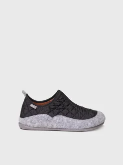 NIL-UM - Men's slippers in felt and padded fabric