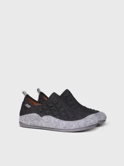 NIL-UM - Men's slippers in felt and padded fabric