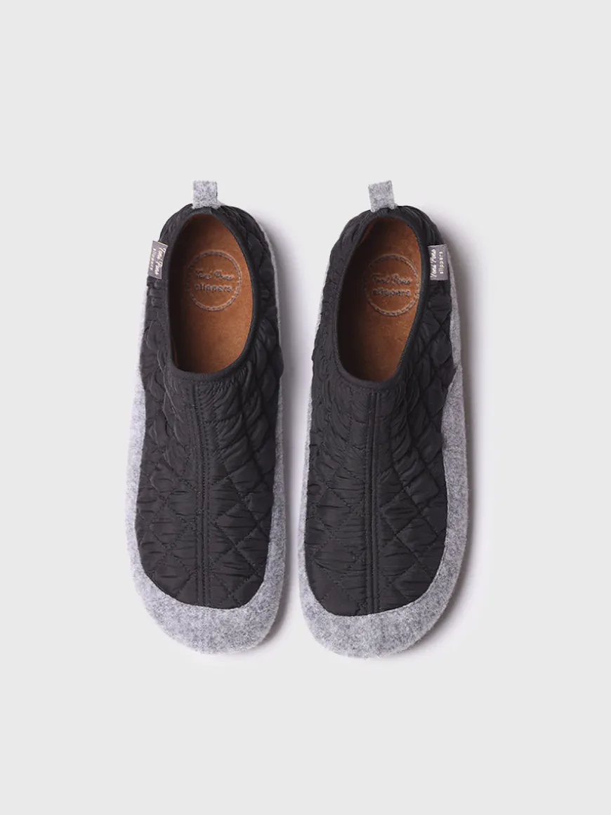 NIL-UM - Men's slippers in felt and padded fabric
