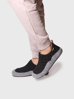 NIL-UM - Men's slippers in felt and padded fabric
