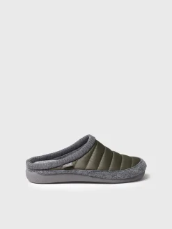 NIX-TK - Clog-style slipper in padded fabric and felt
