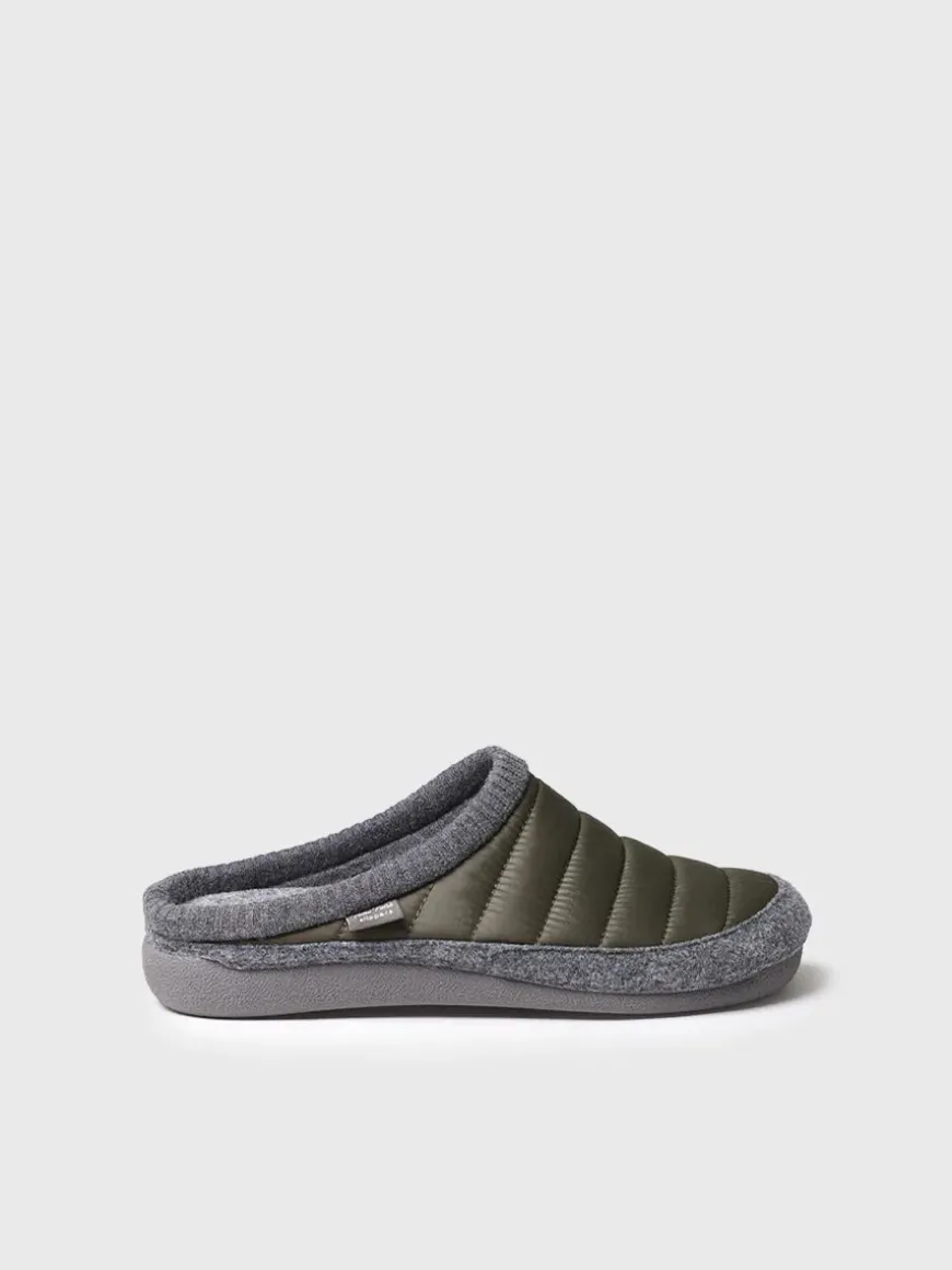 NIX-TK - Clog-style slipper in padded fabric and felt