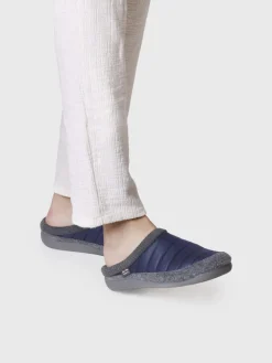 NIX-TK - Clog-style slipper in padded fabric and felt