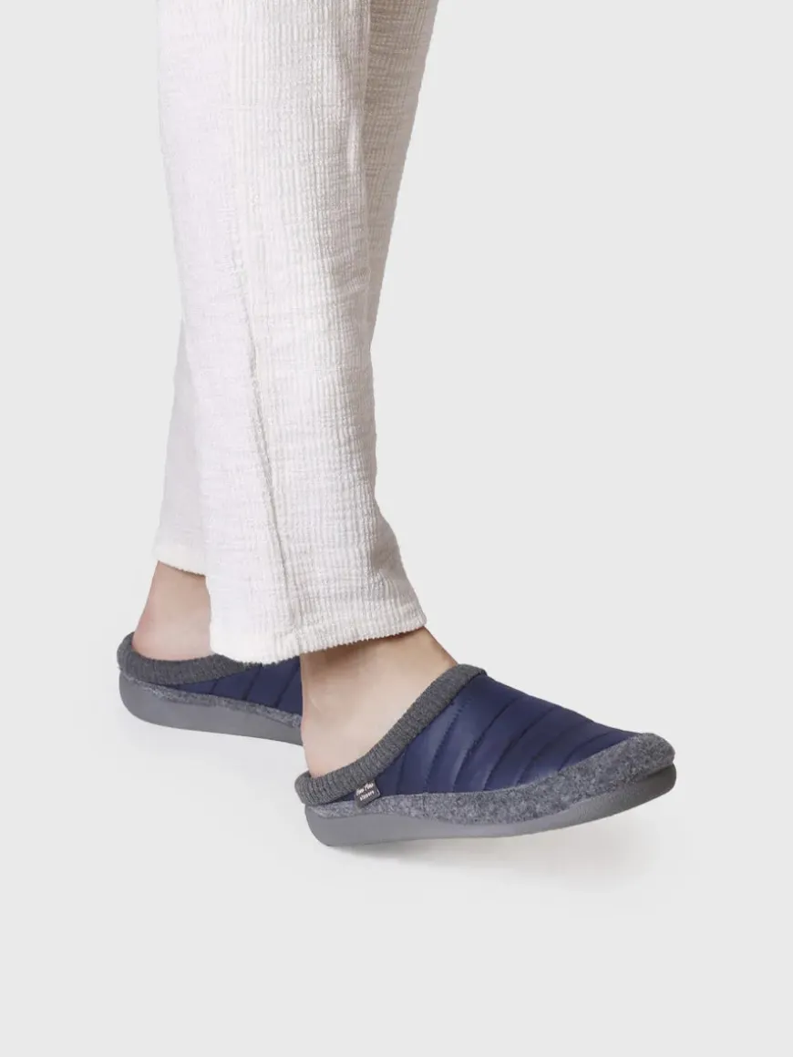 NIX-TK - Clog-style slipper in padded fabric and felt