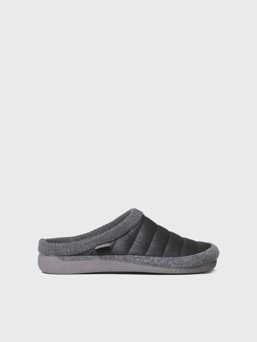 NIX-TK - Clog-style slipper in padded fabric and felt