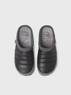NIX-TK - Clog-style slipper in padded fabric and felt