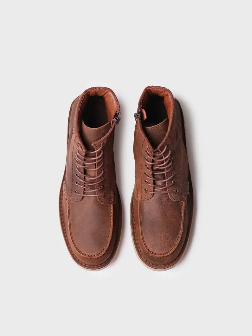 ORIOL-SW - Men's leather boot with laces
